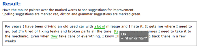 online text correction