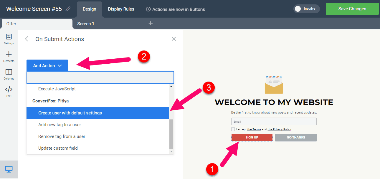 on-submit-actions-setup