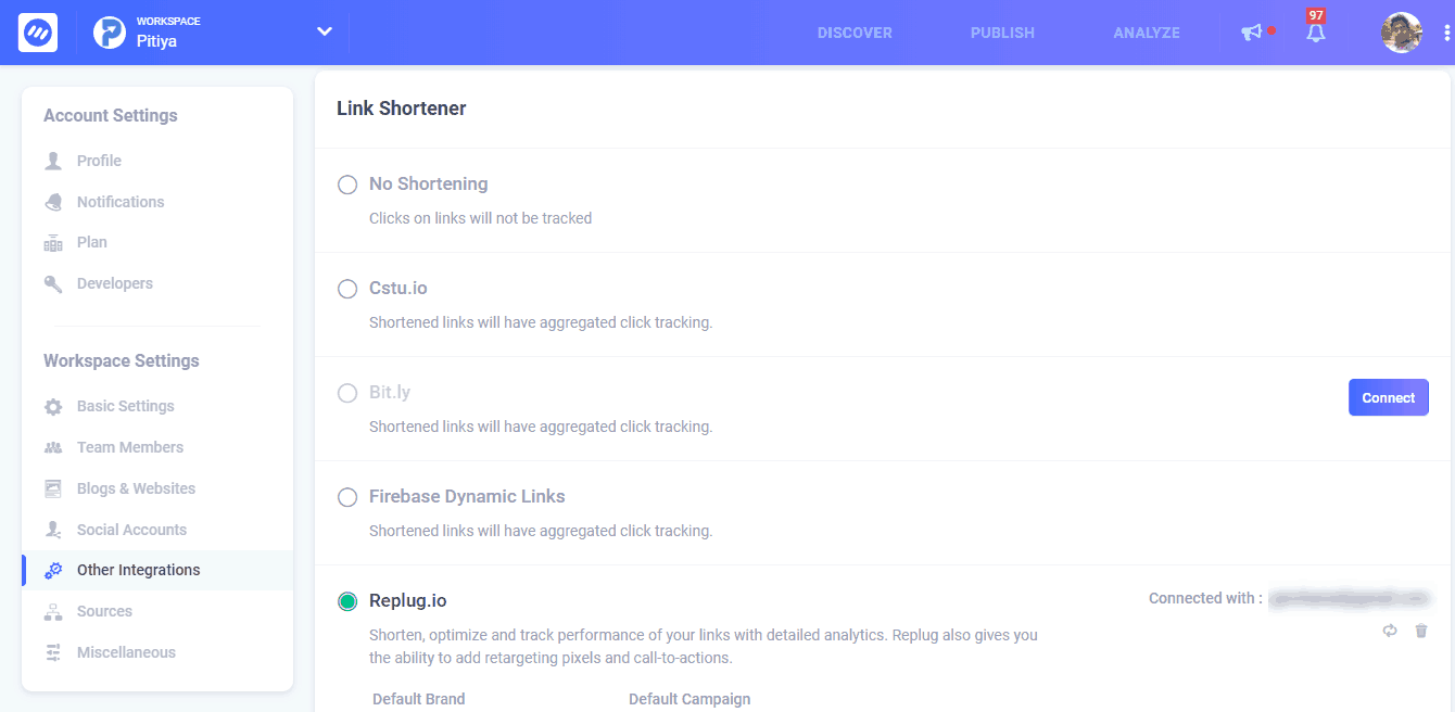 link shortening services options content studio