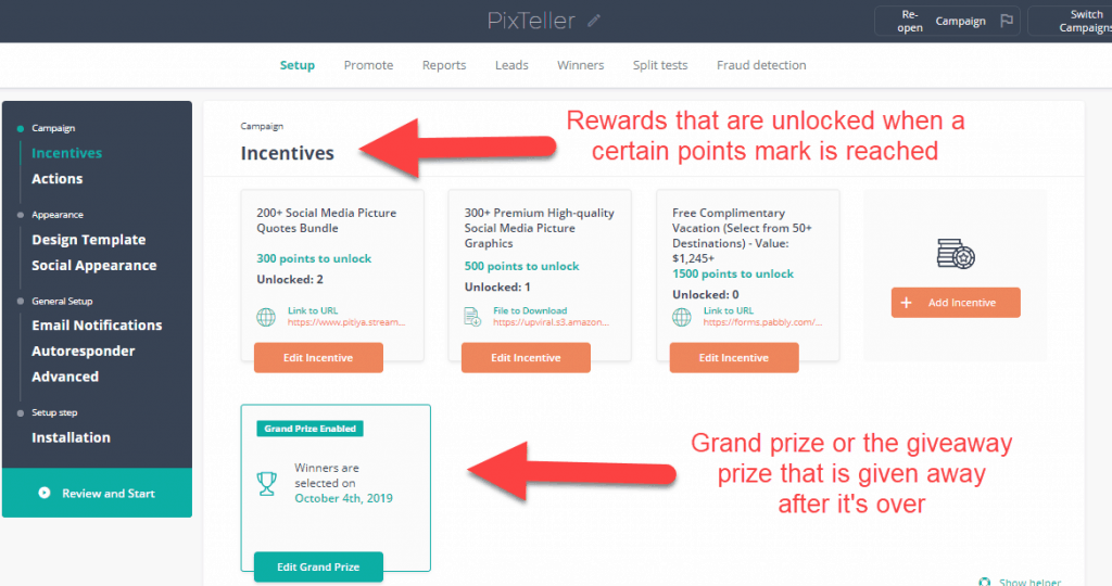 upviral-incentives-setup-example