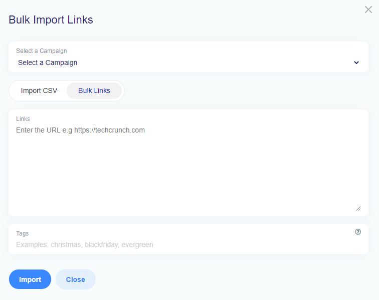 import bulk links to replug