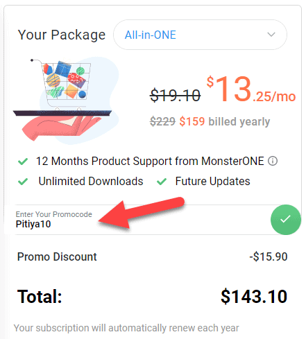 MonsterONE promo code