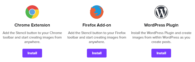 Stencil web browser extensions