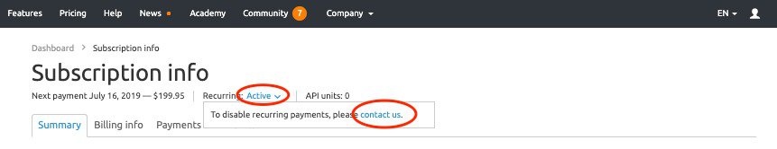 Cancel Semrush subscription