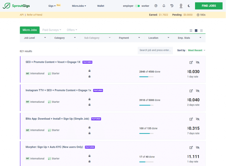 SproutGigs Review 2024 Make Money Doing Micro Jobs Free