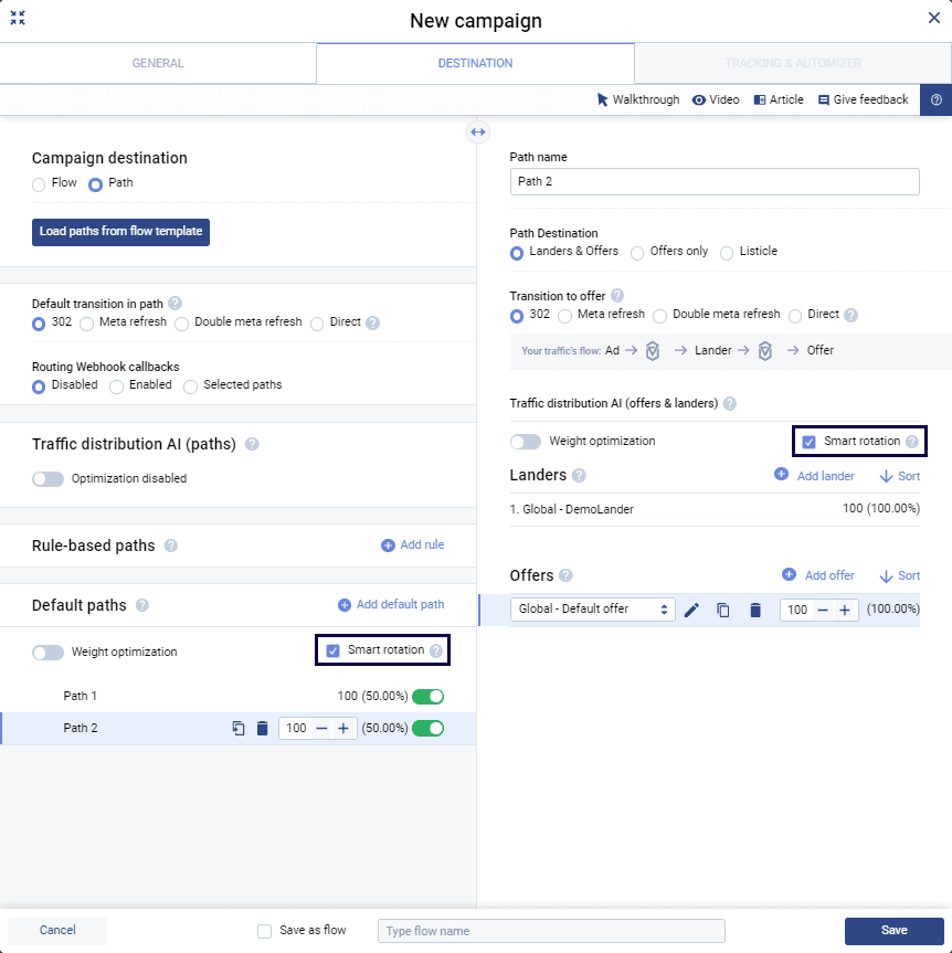 voluum-smart-rotation-settings
