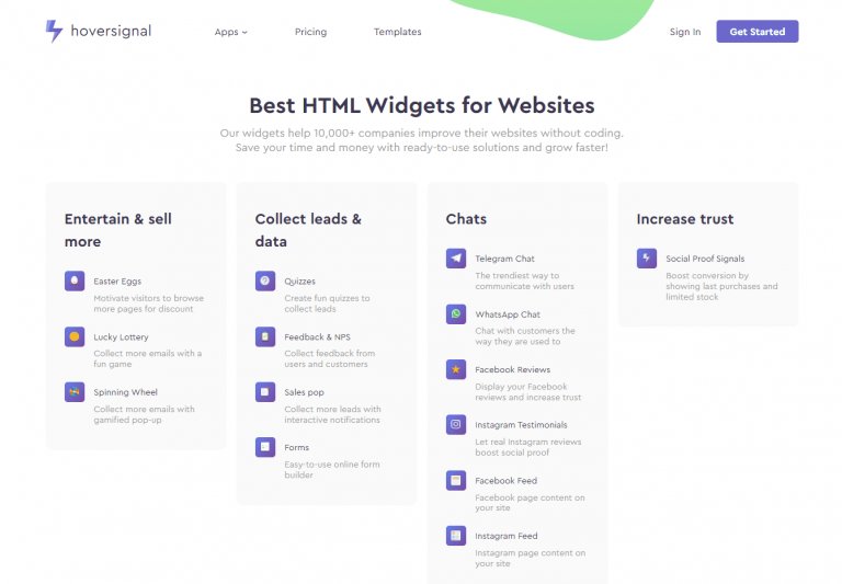 6 Best HTML site Widgets Providers to Use Free in 2024