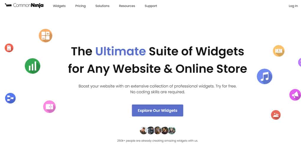 CommonNinja website - Homepage