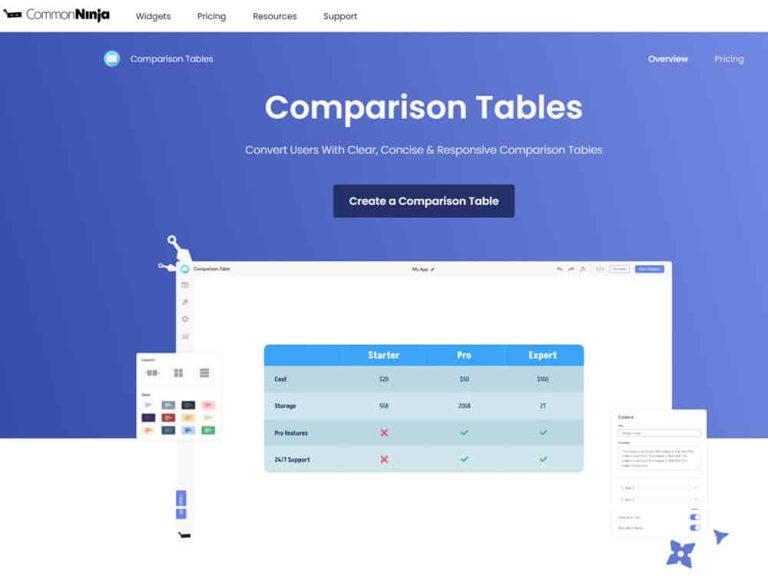 6 Best Product Comparison Table Generators for sites in 2024