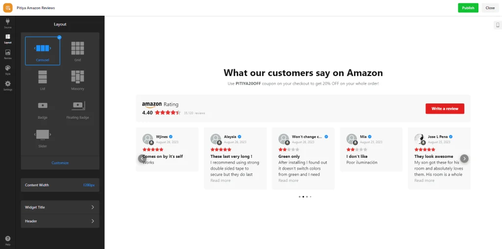 6 Best Embeddable Amazon Reviews Widgets for sites in 2024