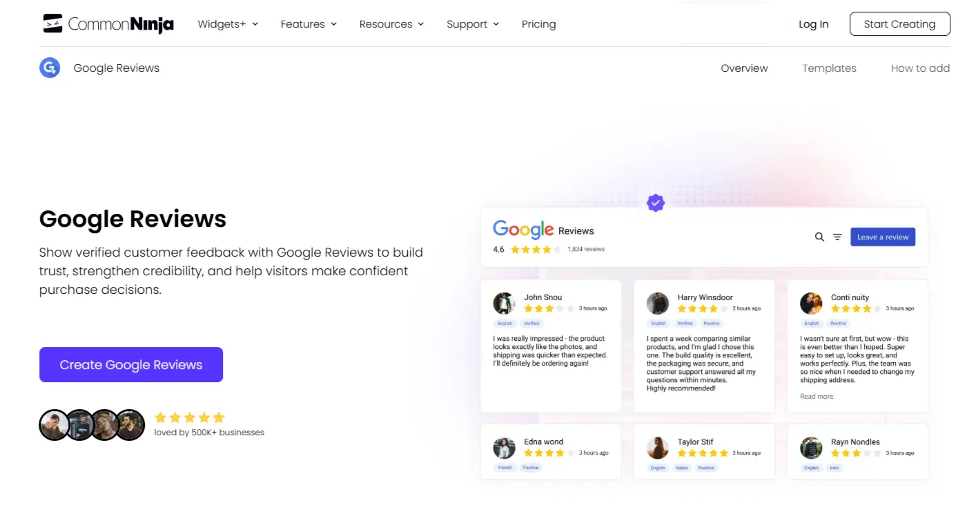 Common Ninja Google Reviews