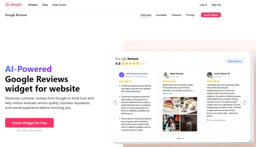 Elfsight Google Reviews