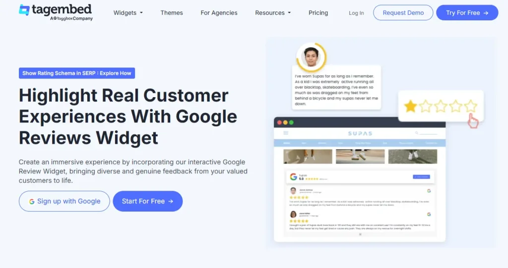 Tagembed Google Reviews