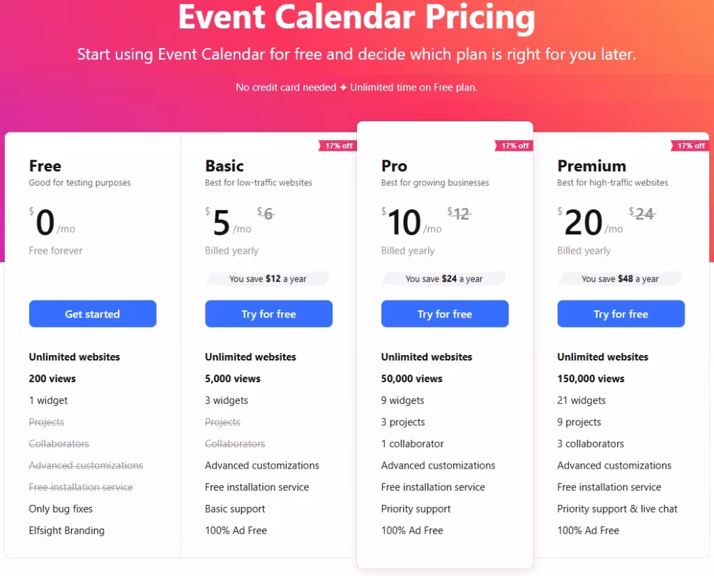 elfsight-event-calendar-pricing