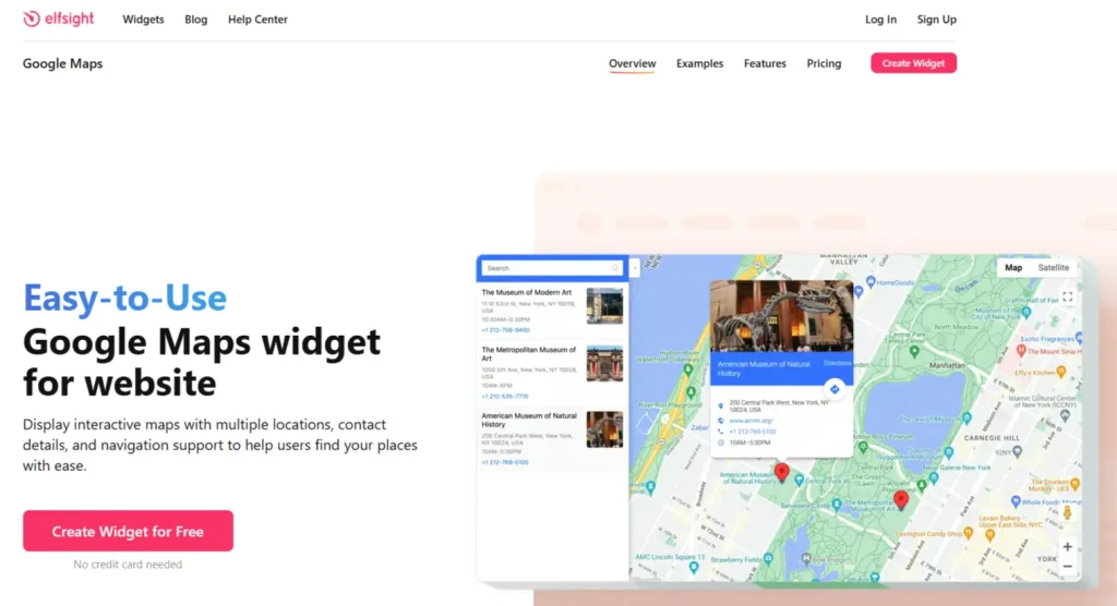 Elfsight Google Maps Widget