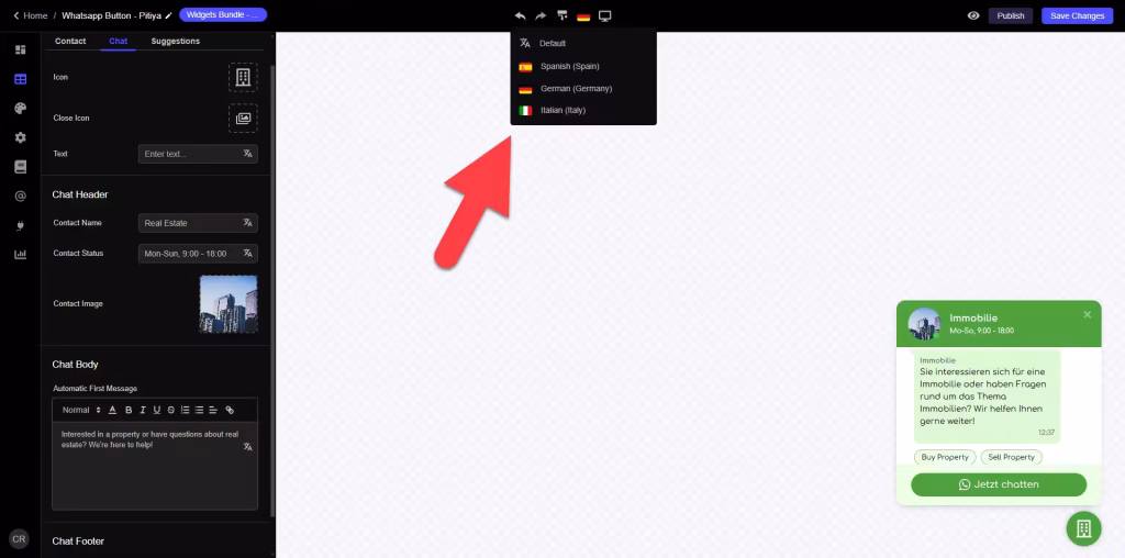 Common Ninja's WhatsApp Chat Widget Creator