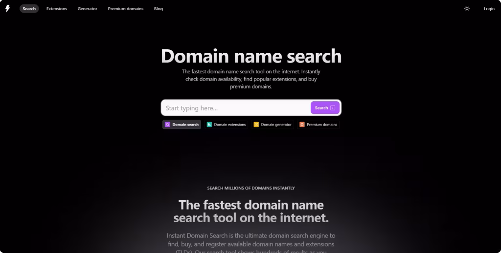 Instant Domain Search