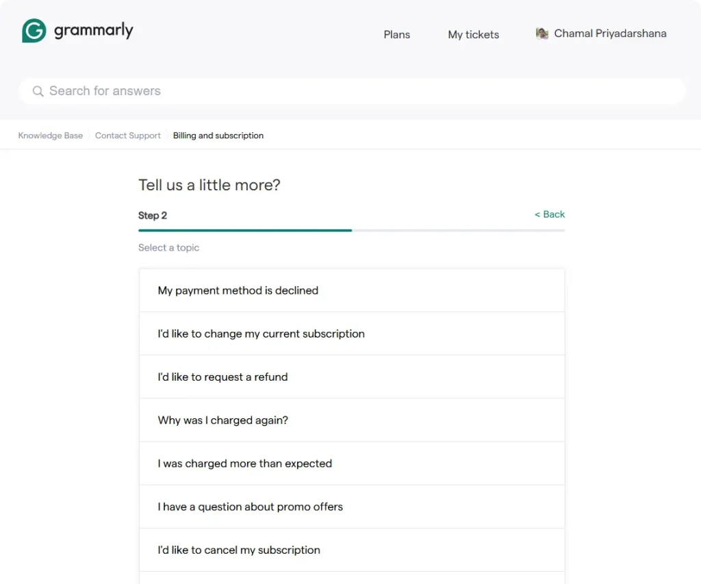 Billing and Subscription Grammarly Support