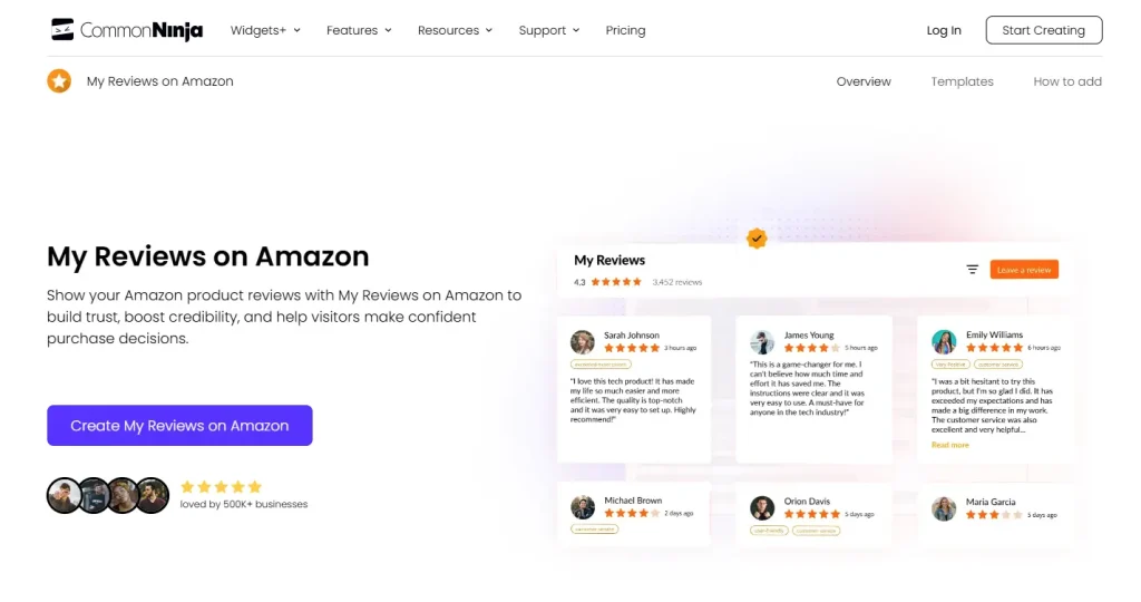 Common Ninja's Amazon Reviews Widget