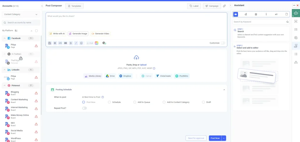 ContentStudio Social Media Composer