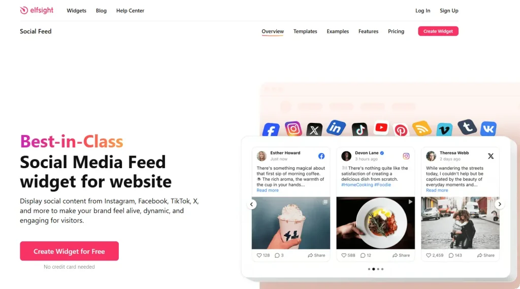 Elfsight's Social Media Feed Widget
