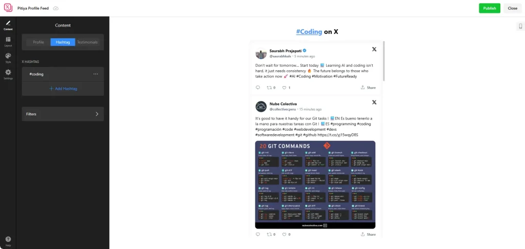 Elfsight X Feed Widget Builder