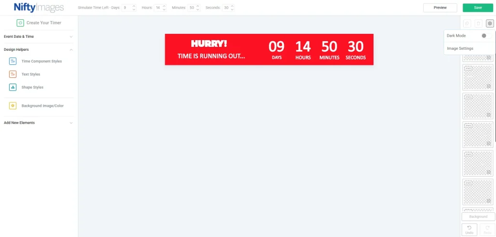 NiftyImages's Countdown timer for email