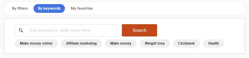 Udimi keyword search